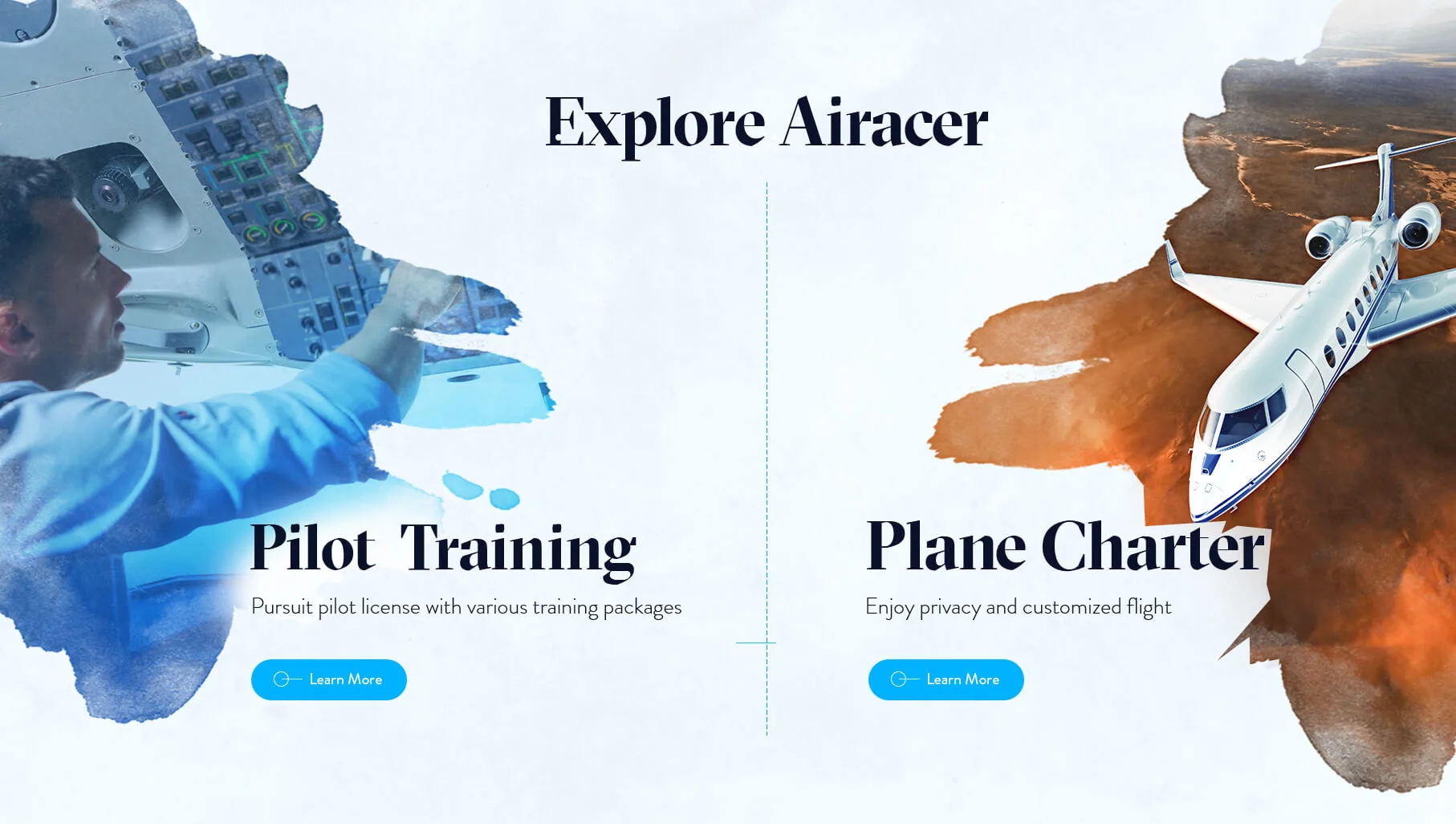Airacer private jet charter booking interface - view 12