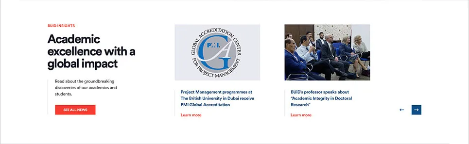 BUiD university website design - view 6