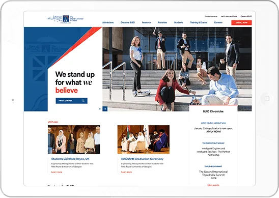 BUiD university website design - view 3